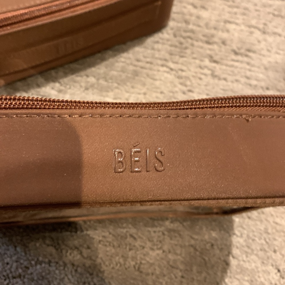 BEIS Clear Travel Pouch Set in Brown - Picture 5 of 8